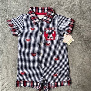Baby boy plaid outfit